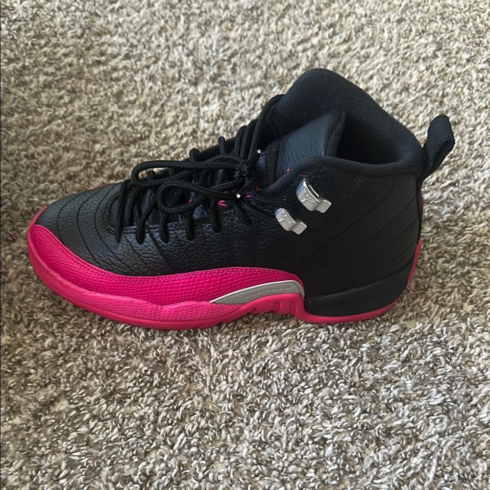Kids Black and Pink Sneakers